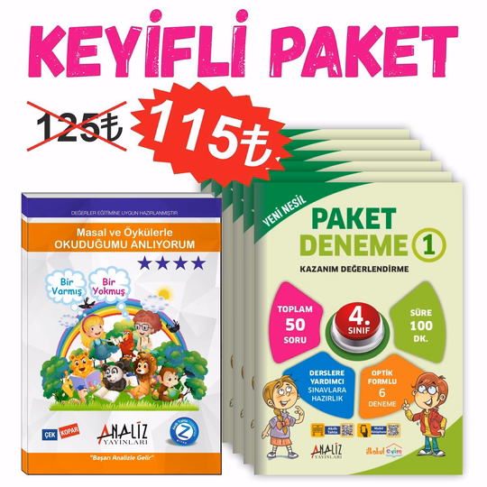 KEYİFLİ PAKET 4.SINIF (PAKET DENEME - MASAL VE ÖYKÜLERLE OKUDUĞUMU ANLIYORUM)