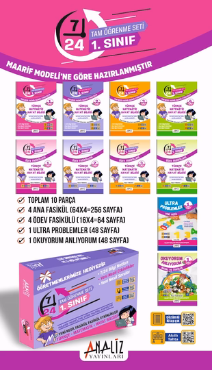 1.SINIF 7/24 TAM ÖĞRNME SETİ 2.DÖNEM (10 PARÇA)